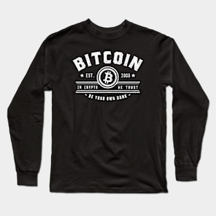 Bitcoin - Vintage - IN CRYPTO WE TRUST Long Sleeve T-Shirt